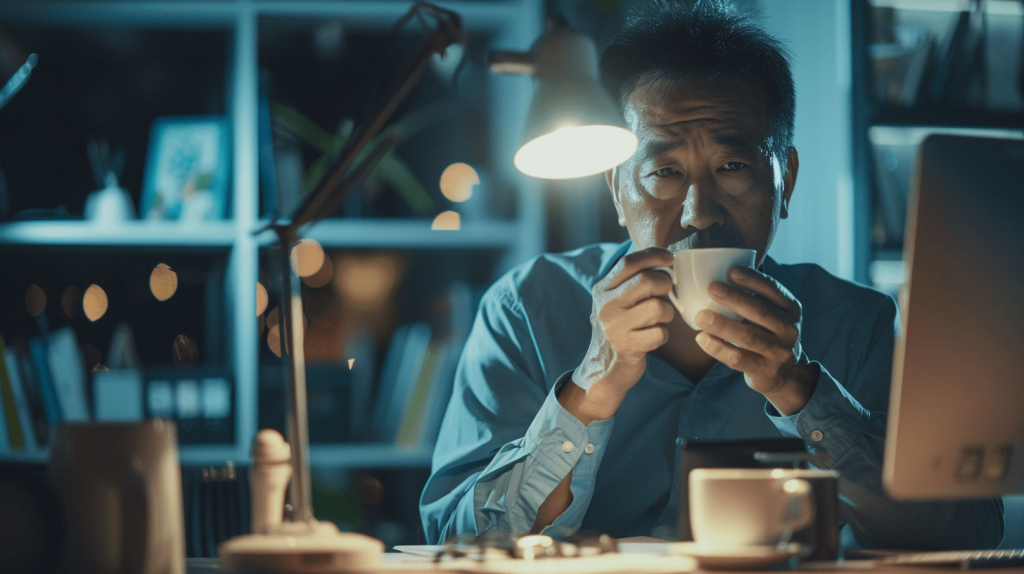 Increased caffeine intake due to sleep deprivation